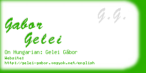 gabor gelei business card