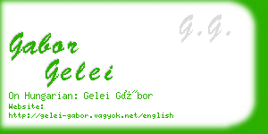 gabor gelei business card